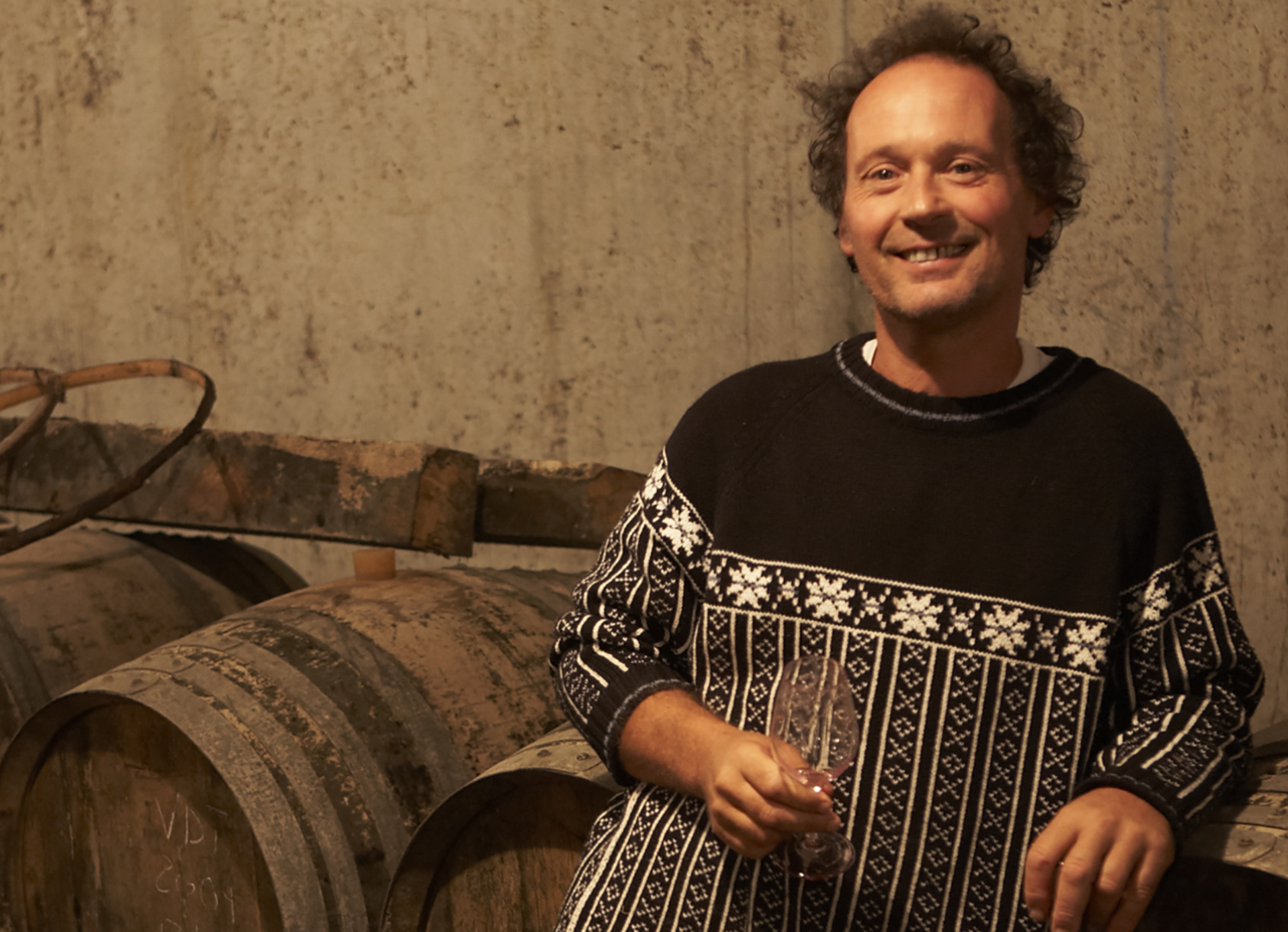 Natural winemaker Gerald Oustric in the cellar of Domaine Le Mazel in France. Le Mazel wines are available in Metro Manila at supernaturalwine.ph